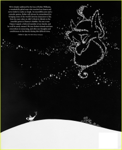 Disney paints Genie in the stars as tribute to Robin Williams